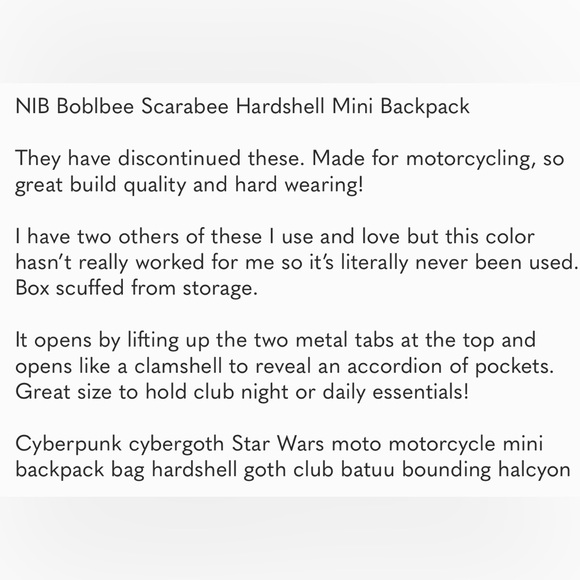 Boblbee Scarabee Rose Pink Mini Backpack Hardshell - Picture 7 of 7